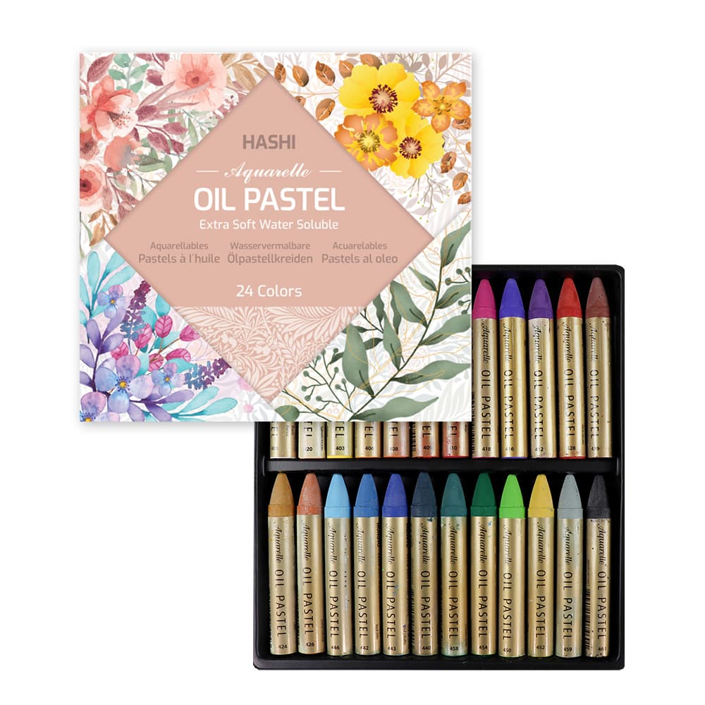 HASHI Water Soluble Oil Pastels _24 Colors_