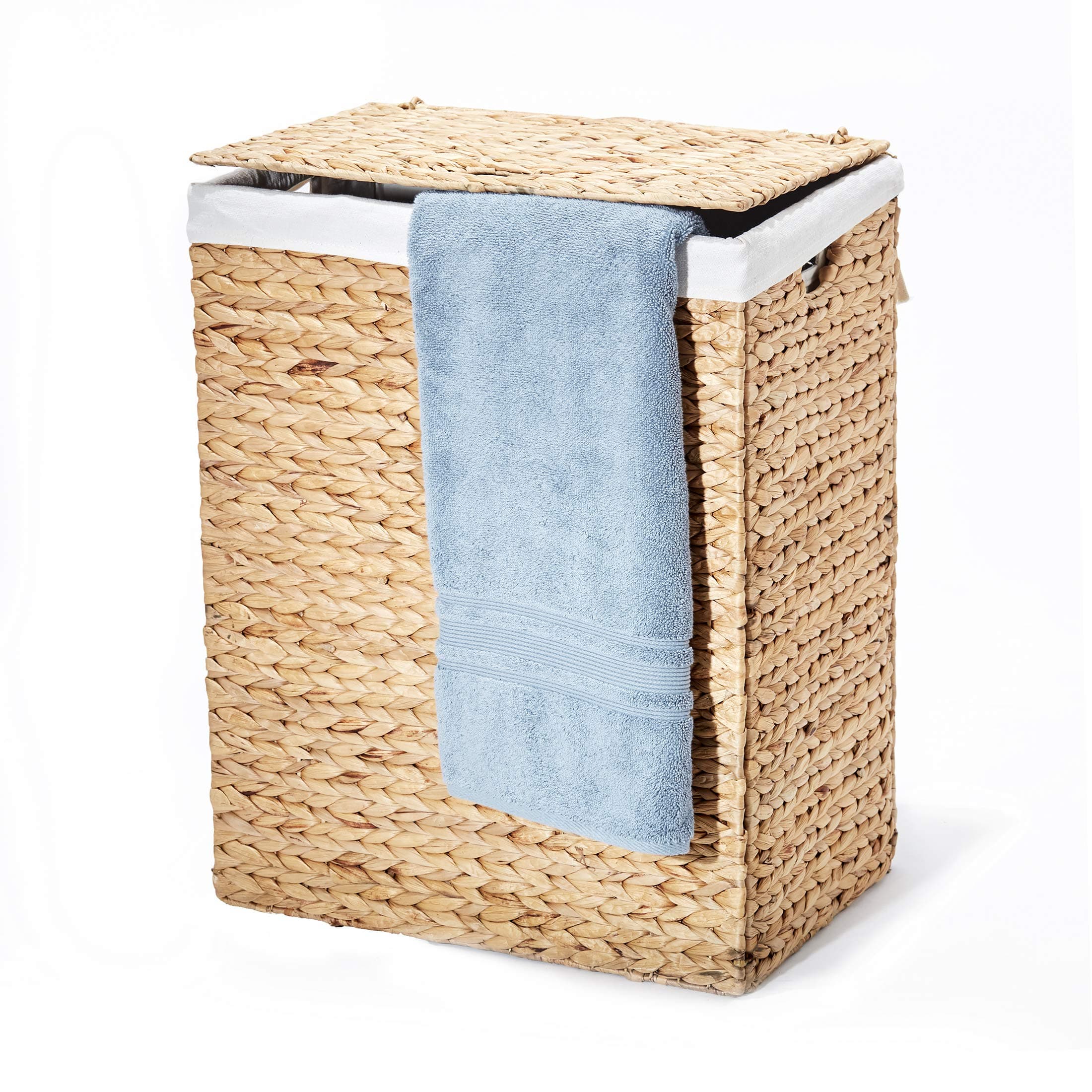 Water Hyacinth Laundry Basket_ Wicker Storage Basket