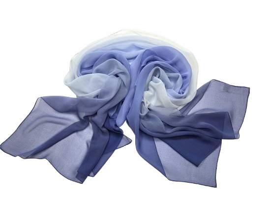 8ggt  chiffon ocean veil  Border Ombre  scarf