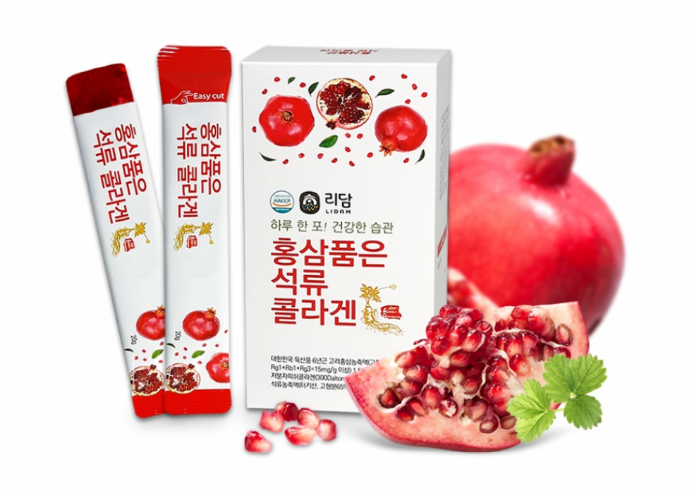 Pomegranate collagen jelly containing red ginseng