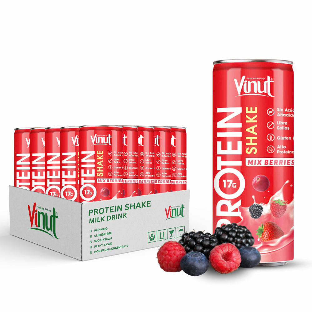 Private Label _ Power Energy 330ml High Protein Shake Drink With Berries Flavor_ Free Sample_