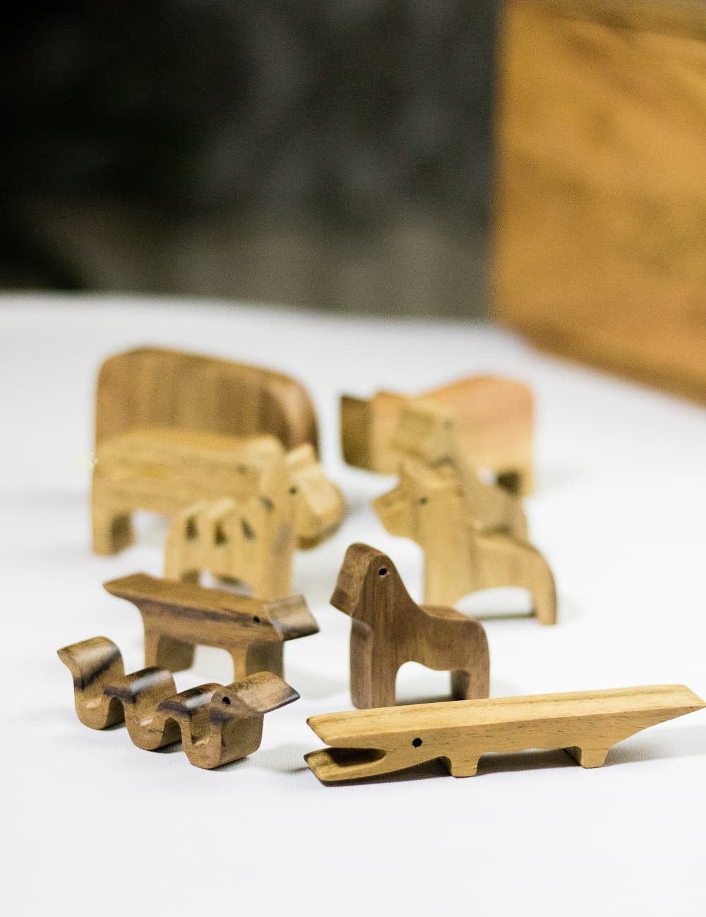 WOODEN ANIMALS STACKING TOYS