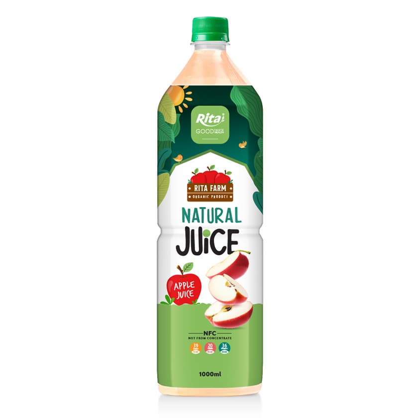 Wholesale Natural Organic Apple Fruit Juice Drink 1000ml Pet Bottle
