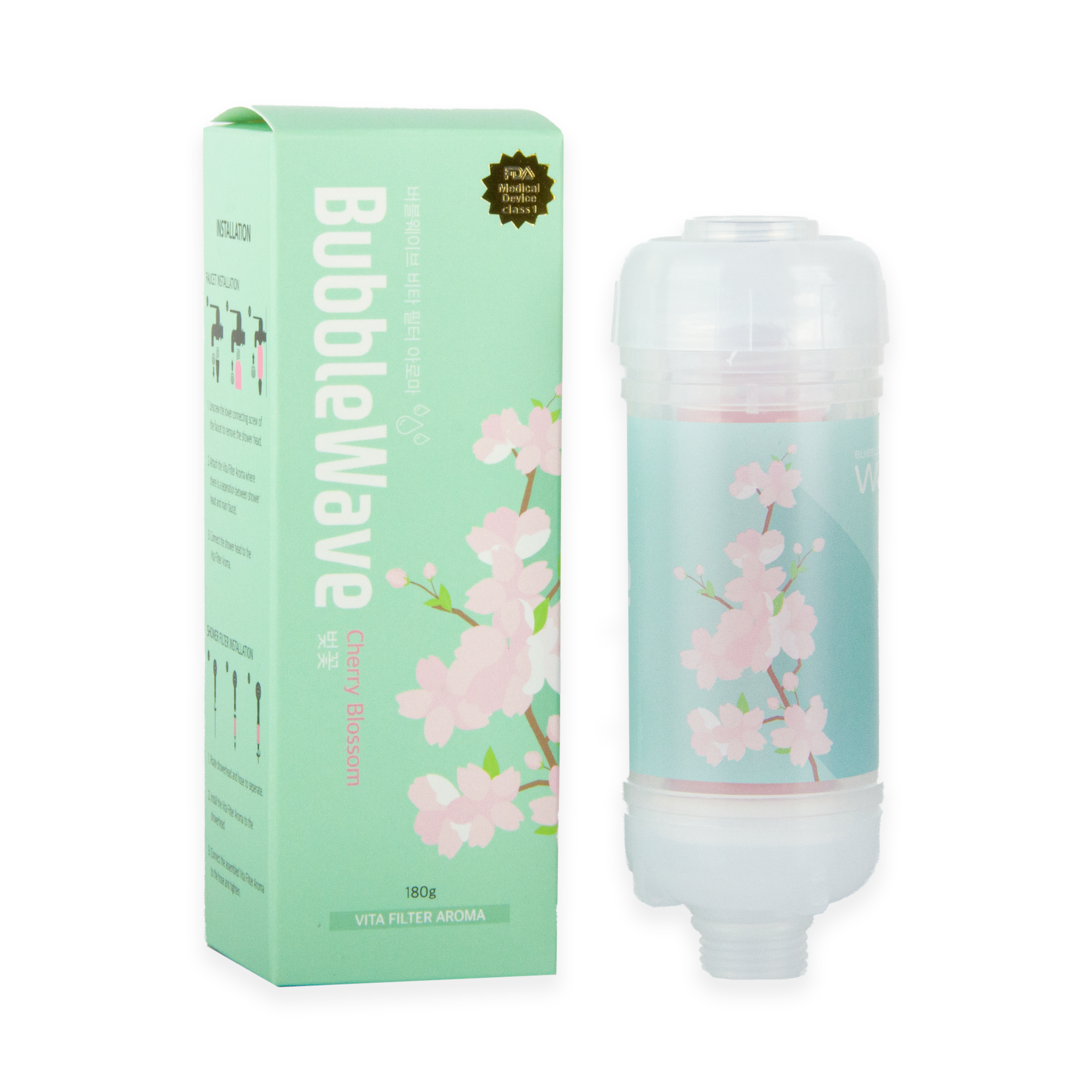 BUBBLEWAVE Vitamin C Aroma Shower Filter  12 Scents of Aroma