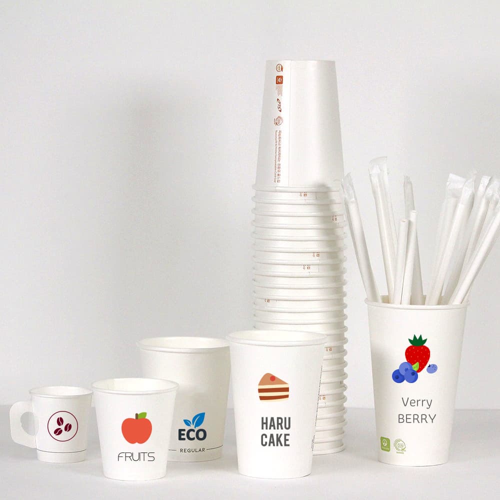 New Material Disposable Eco_friendly Paper Cups _ 100_ Repulpable Disposable Coffee Cups and Lids