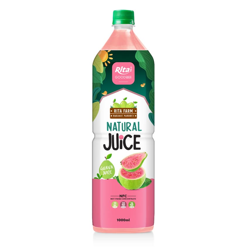 Supplier Natural Organic Guava Fruit Juice  Drink 1000ml Pet Bottle
