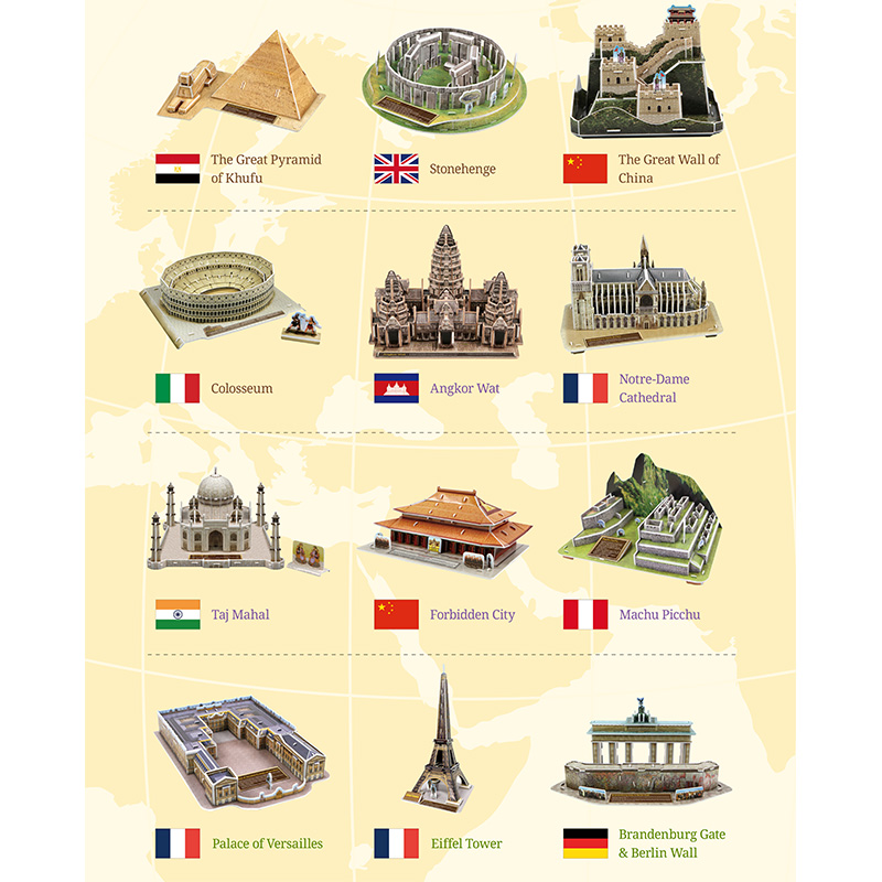 UNESCO World Heritage Sites 3D Puzzle Series _World History Junior_