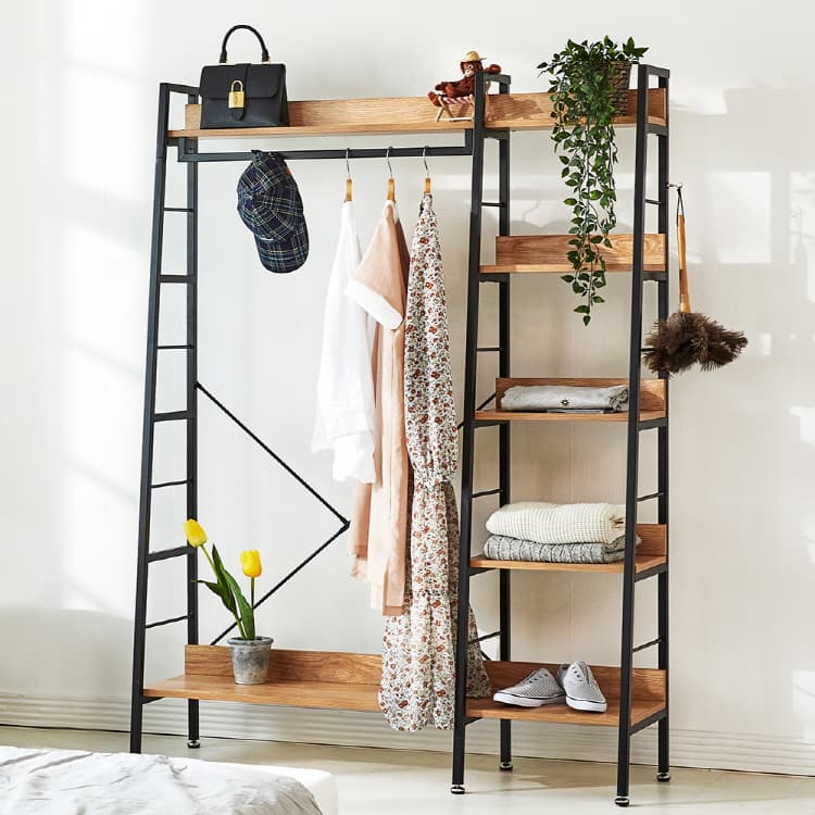 Metal bedroom cupboard minimal ladder style wardrobe
