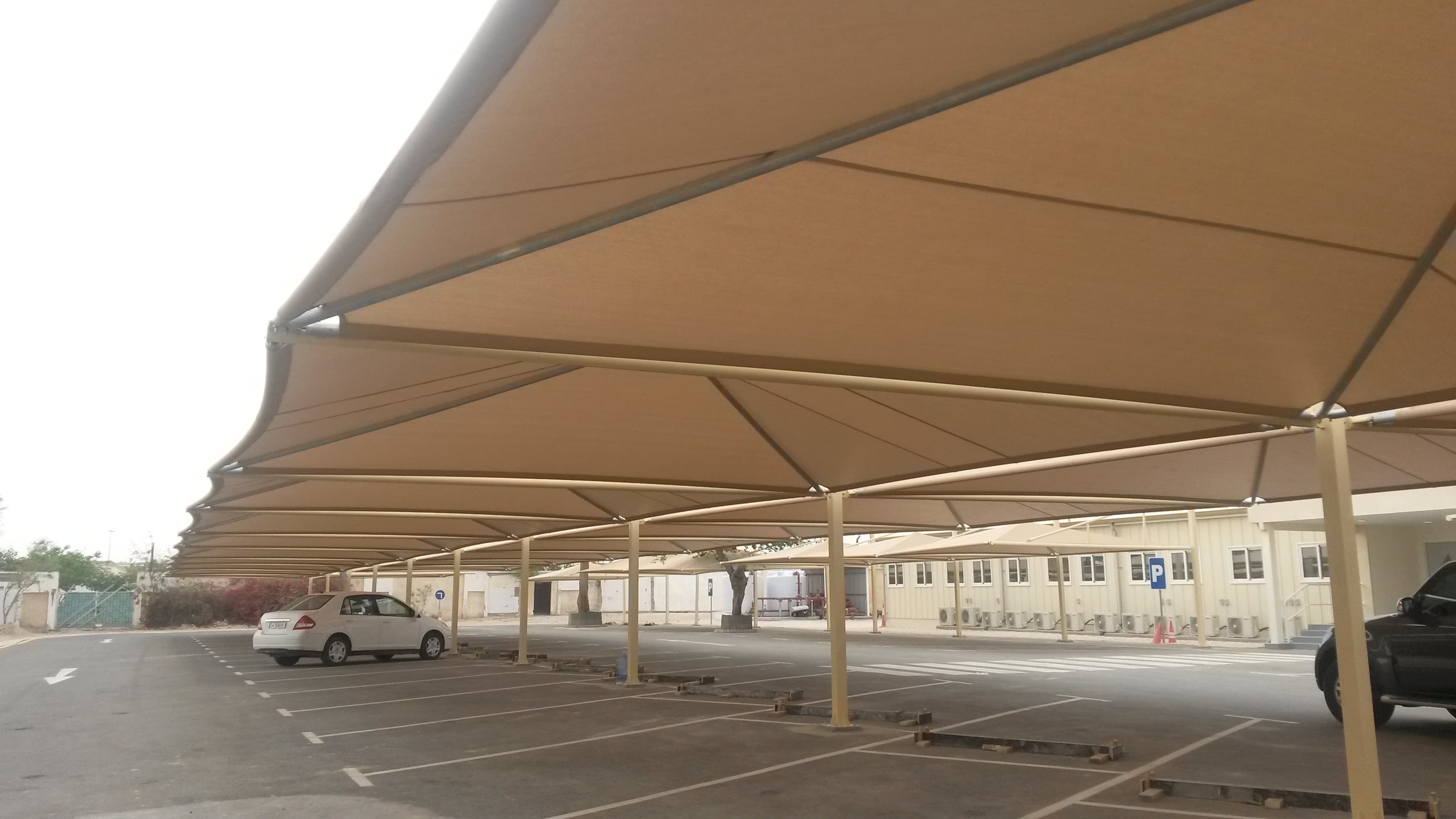 HDPE Car park shade net made in Korea quality with 10years U_V_ warranty