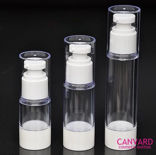 Clear ABS airless cosmetic bottles
