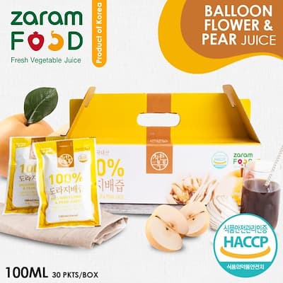 Zaram Food 100_ Balloon Flower _ Pear Juice