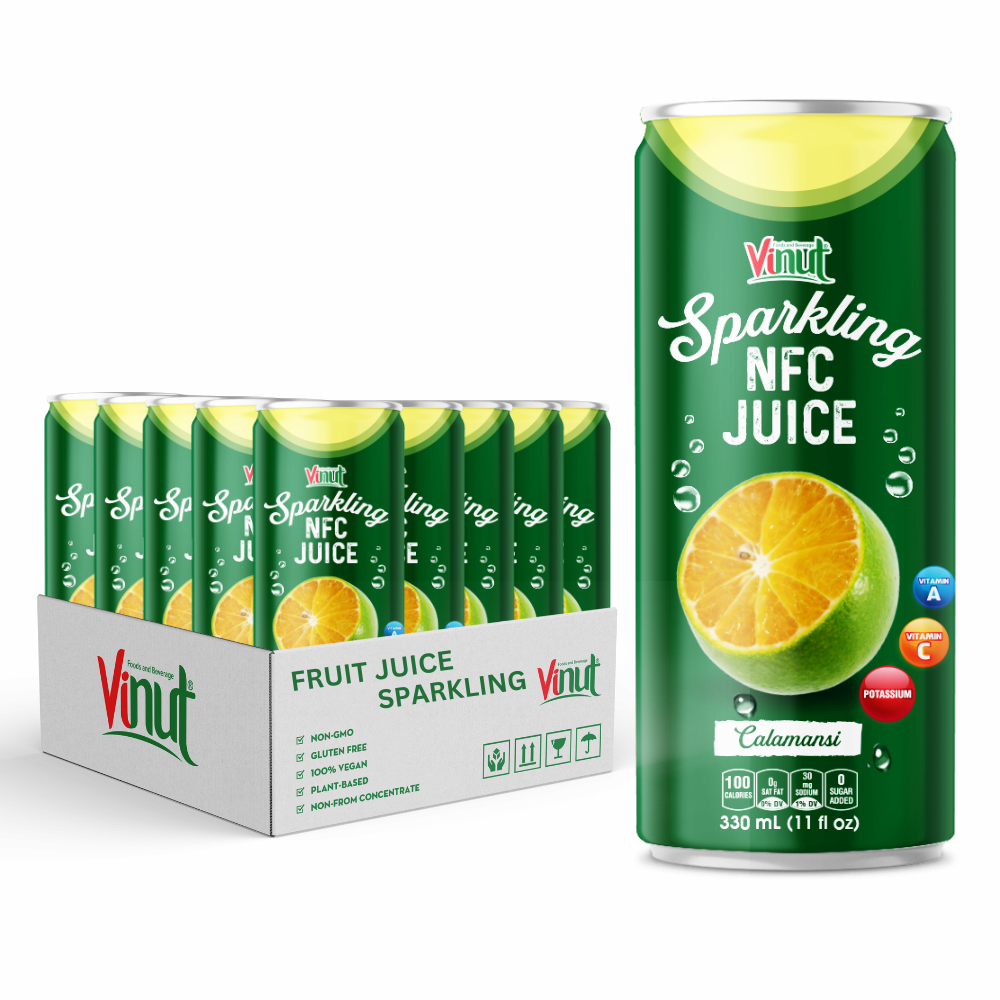 Marketing Support _ 330ml Calamansi Fruit Juice Sparkling Water _ Wholesale Soft Drink Vietnam