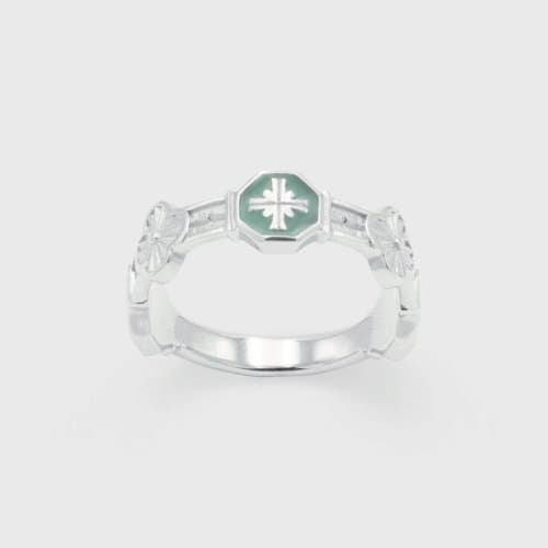 Cross Angle Flower Miss Ring | tradekorea