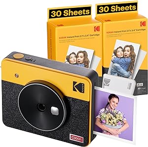 KODAK Mini Shot 3 Retro _3x3 inches_ _ 60 Sheets Cartridge Bundle