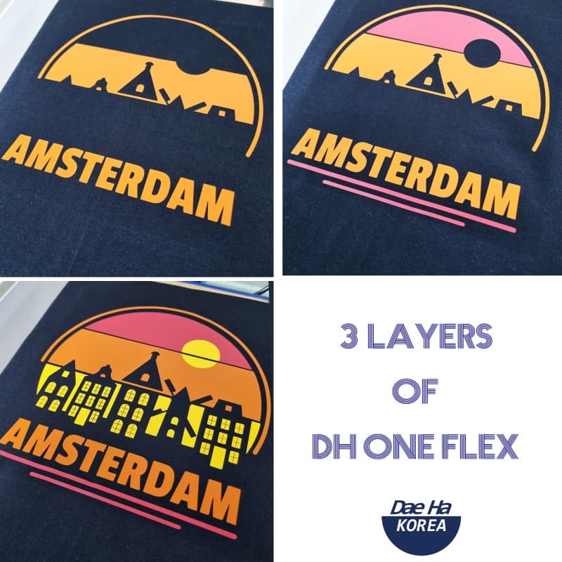 DH One Flex Heat Transfer Vinyl for Garment and T_Shirt Easy to Cut _ Weed Visible cut line PU HTV