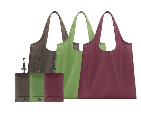 portable folding promotion logo reusable pocket shopping bag