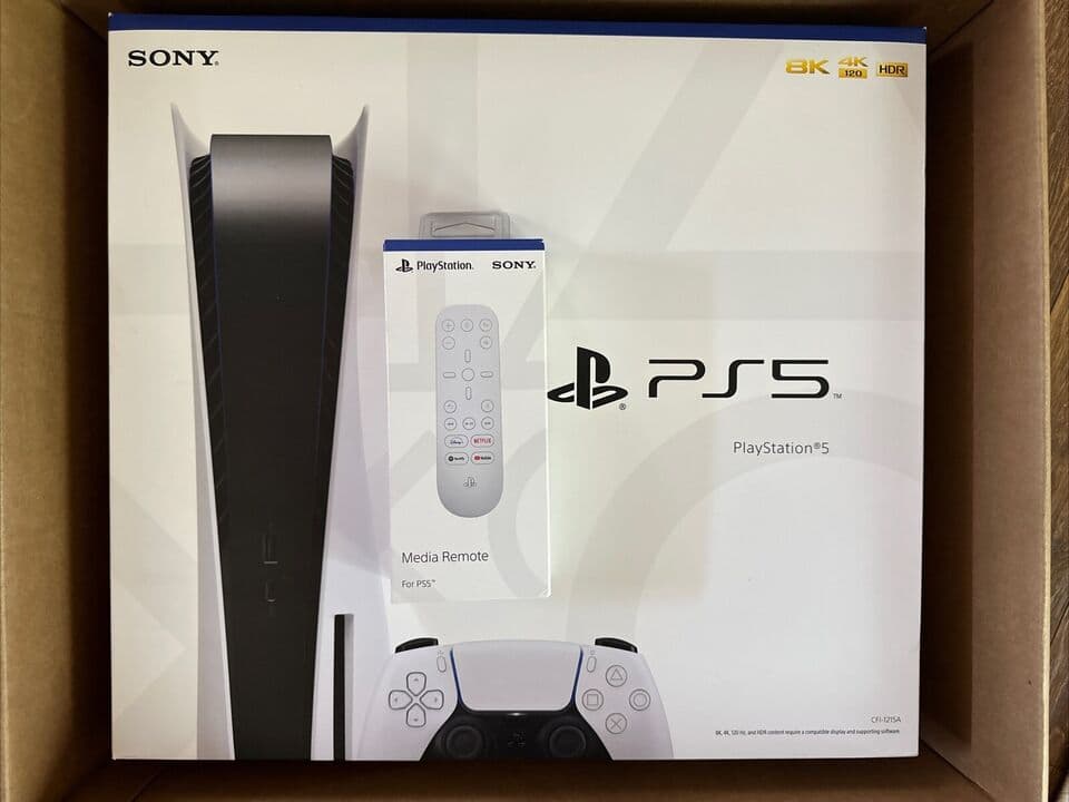 Playstation 5 Disc Version PS5 Console _ Additional Controller_ 4K_TV Gaming_ 120Hz 8K Output_ 16GB