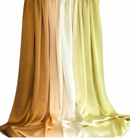 16mm   54 Inch  Yellow Ombre  Fabric