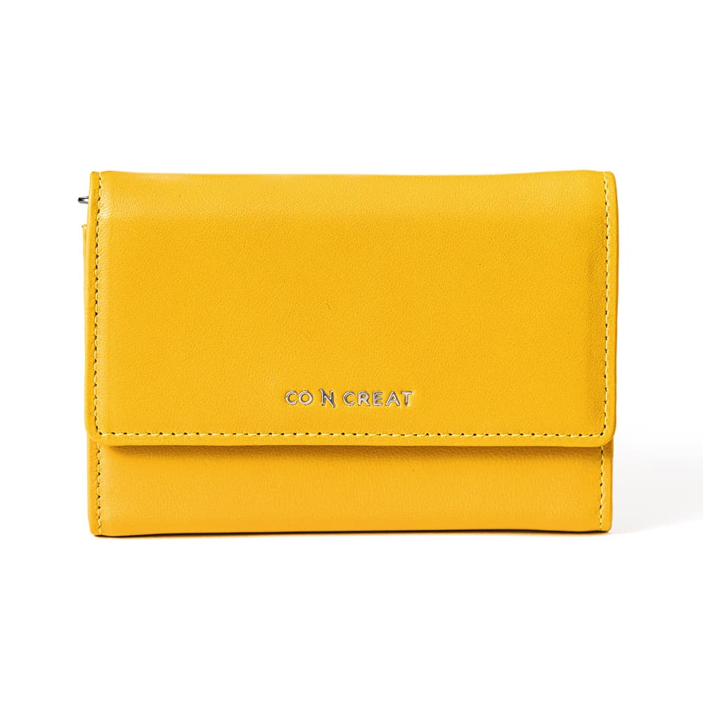 Signature Small Womens Leather Wallet _ Yellow