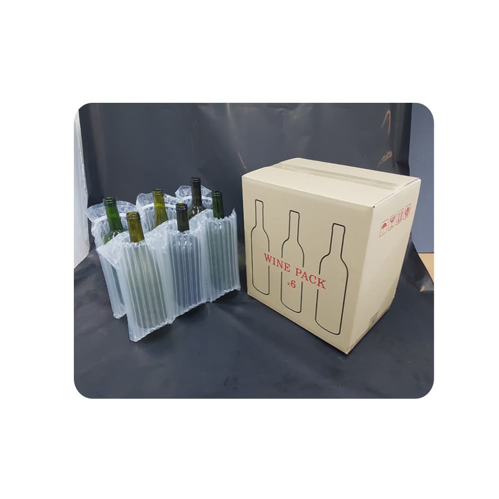 Air Bag Packaging Inflatable Rolls Bag Package Cushion Plate Six Wine Bottles Inflatable air packing