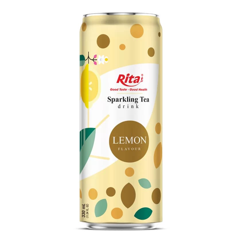 Sparkling Tea Drink Lemon Flavor 330ml Can