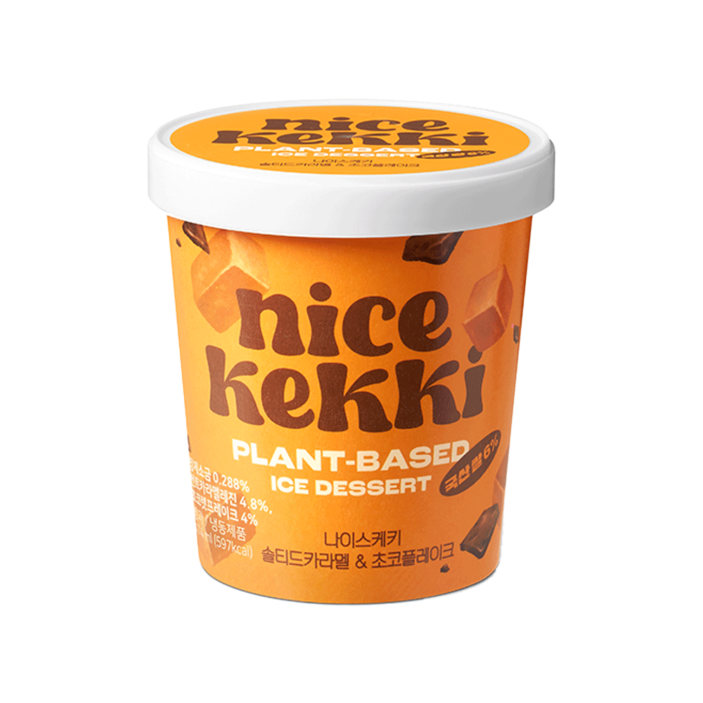 nicekekki Plant_based Ice Dessert Salted Caramel  _ Chocolate flakes Pint