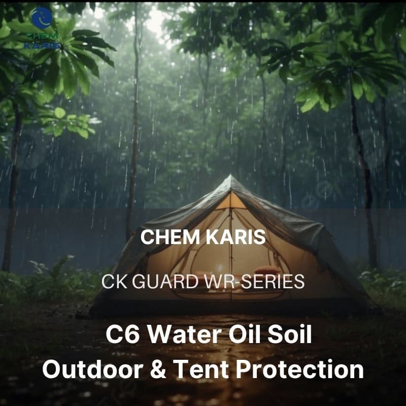 C6 Water-Oil-Soil Repellent Agent applied on outdoor tent fabric - CK GUARD WR-Series