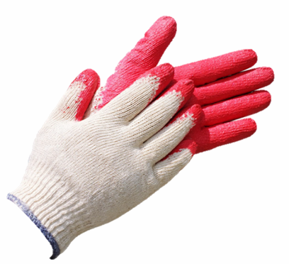 Latex palm coated gloves