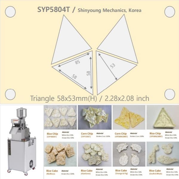 SYP5804T Rice cake machine from Shinyoung Mechanics