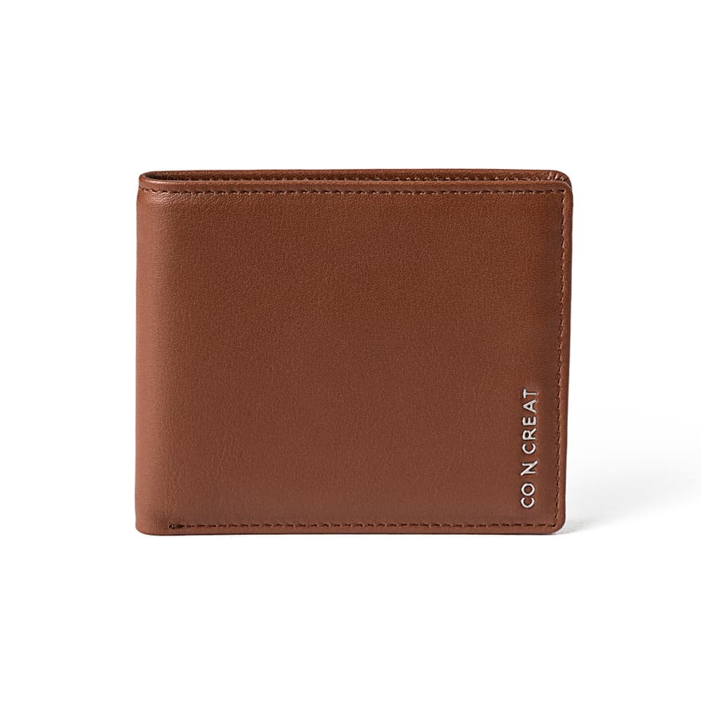 Signature Mens Leather Wallet _ Brown