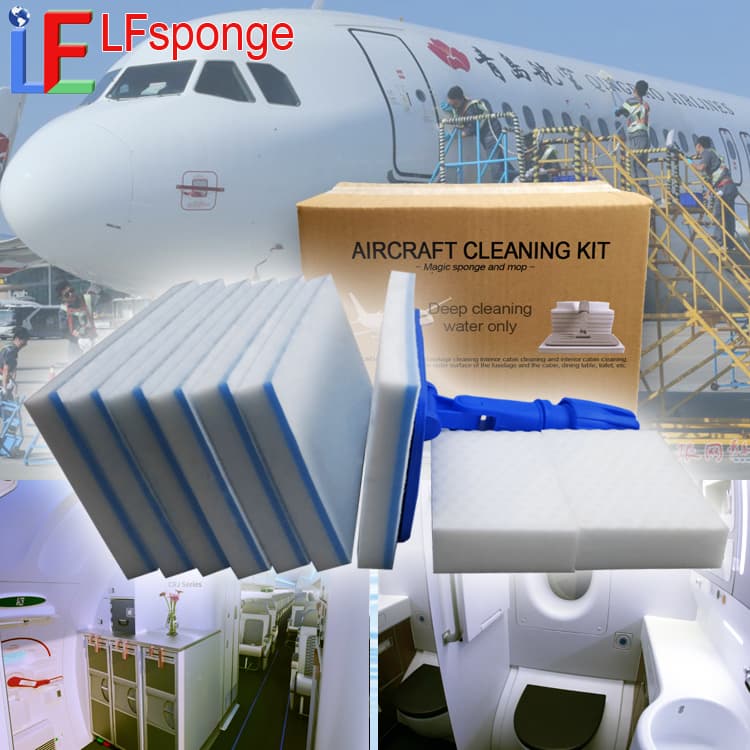 Aircraft wash melamine Cleaning Kit Magic Sponge Mop Pads