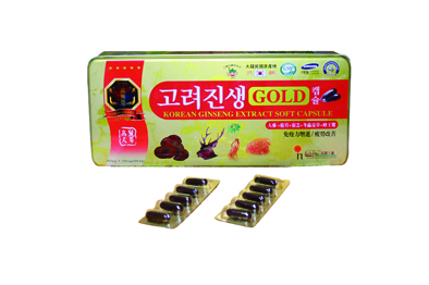 Korean Ginseng Extract Gold Soft Capsule