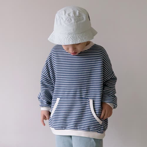 DE MARVI Kids Children Stripe Pocket Long Sleeve T shirts