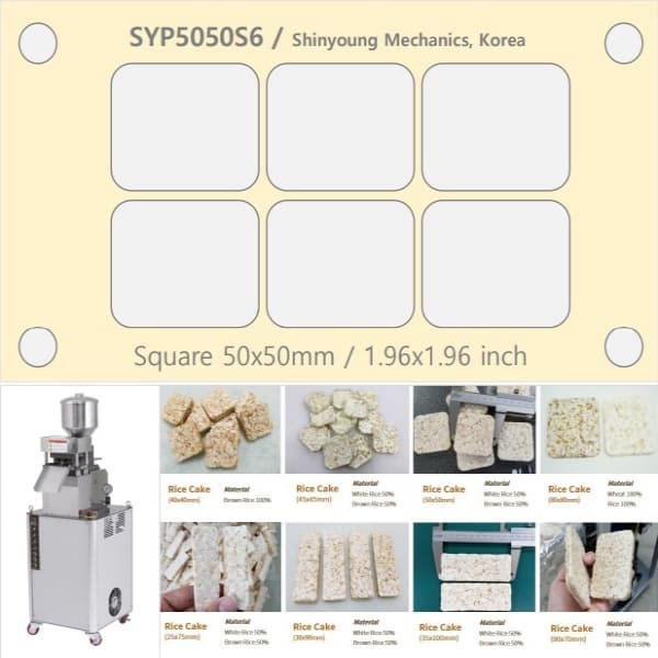 SYP5050S6 Rice cake machine from Shinyoung Mechanics