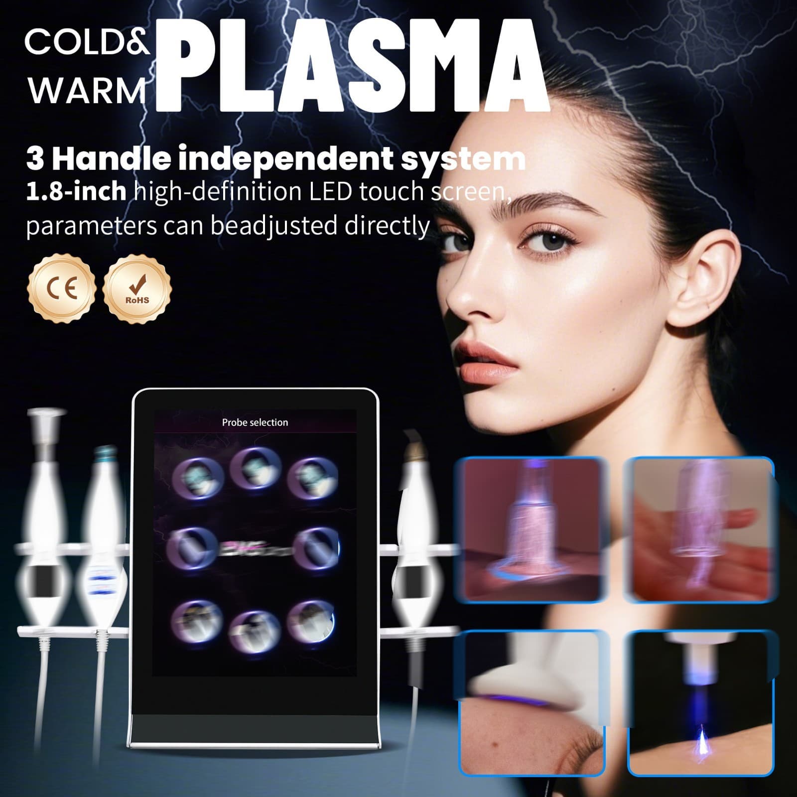 Hot cold plasma analyzer_ skin rejuvenation_ anti_aging_ and acne treatment