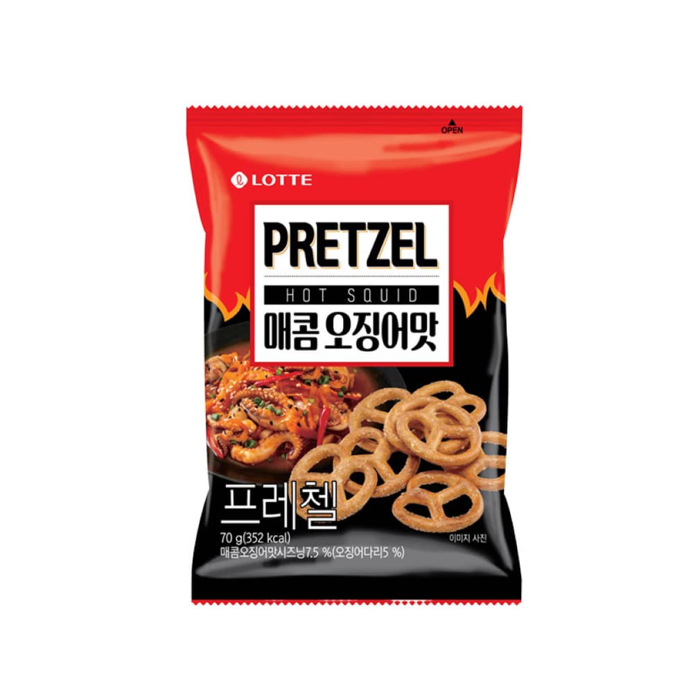 Lotte Pretzel Spicy squid flavor