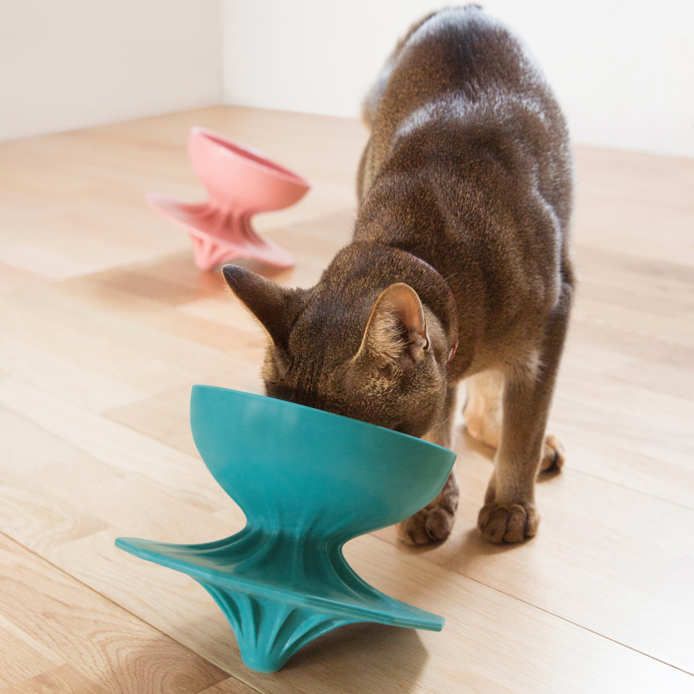 Pet_Dog_ Cat_ Feeder Bowl_ Elevate Bowl_ Silicon Bowl_SPINEER BOWL_Blue