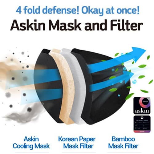 Askin Cold Sense Mask _ Korean Paper_Bamboo Nature Refill Fi