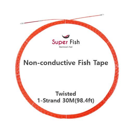 Twisted 1_strand fish tape 30M_98_4ft_ Red from Korea
