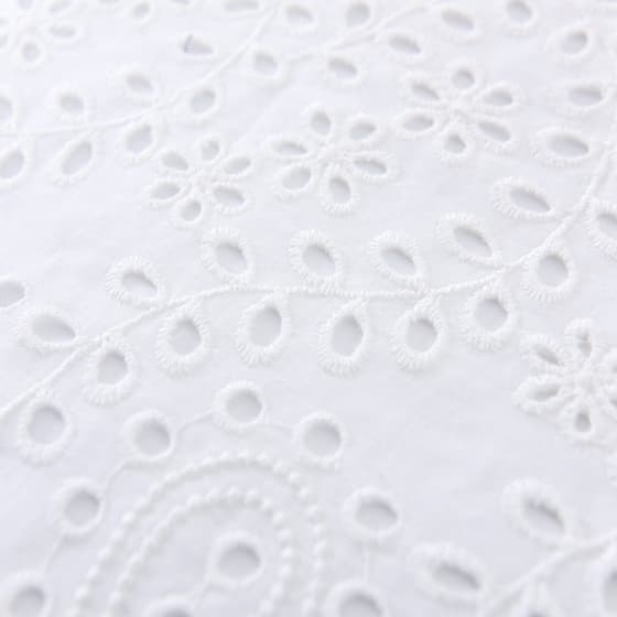 schiffli white cotton lace fabric design embroidery