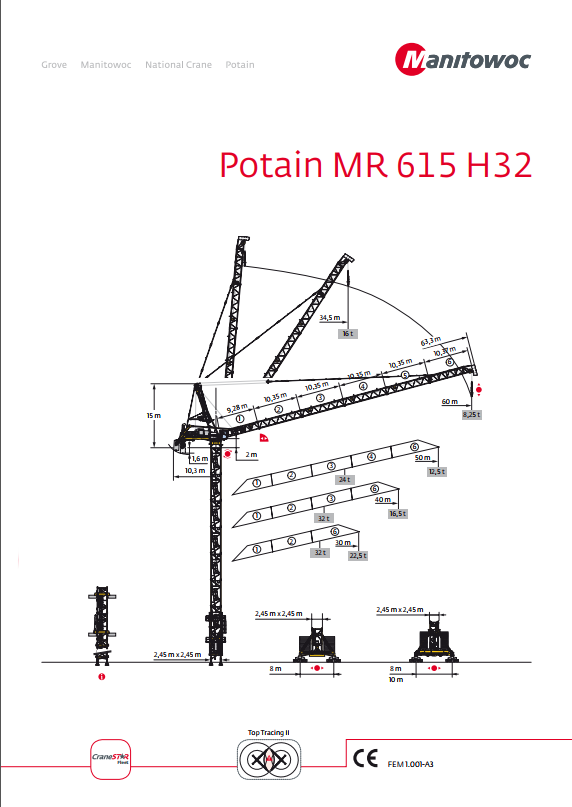 Potain Used Tower Crane _MR615_
