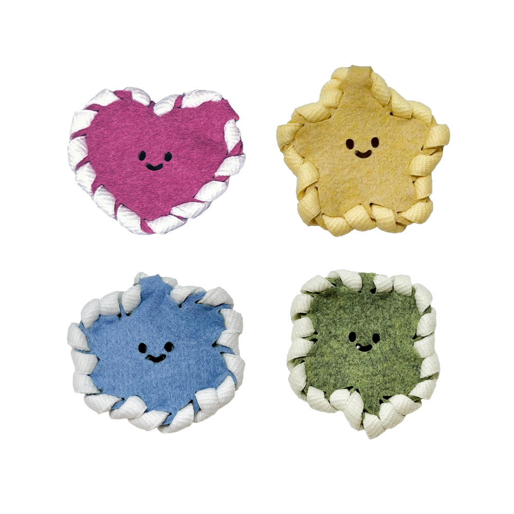 Eco Education Kit _ Set of 4 Recycled Felt Keyrings