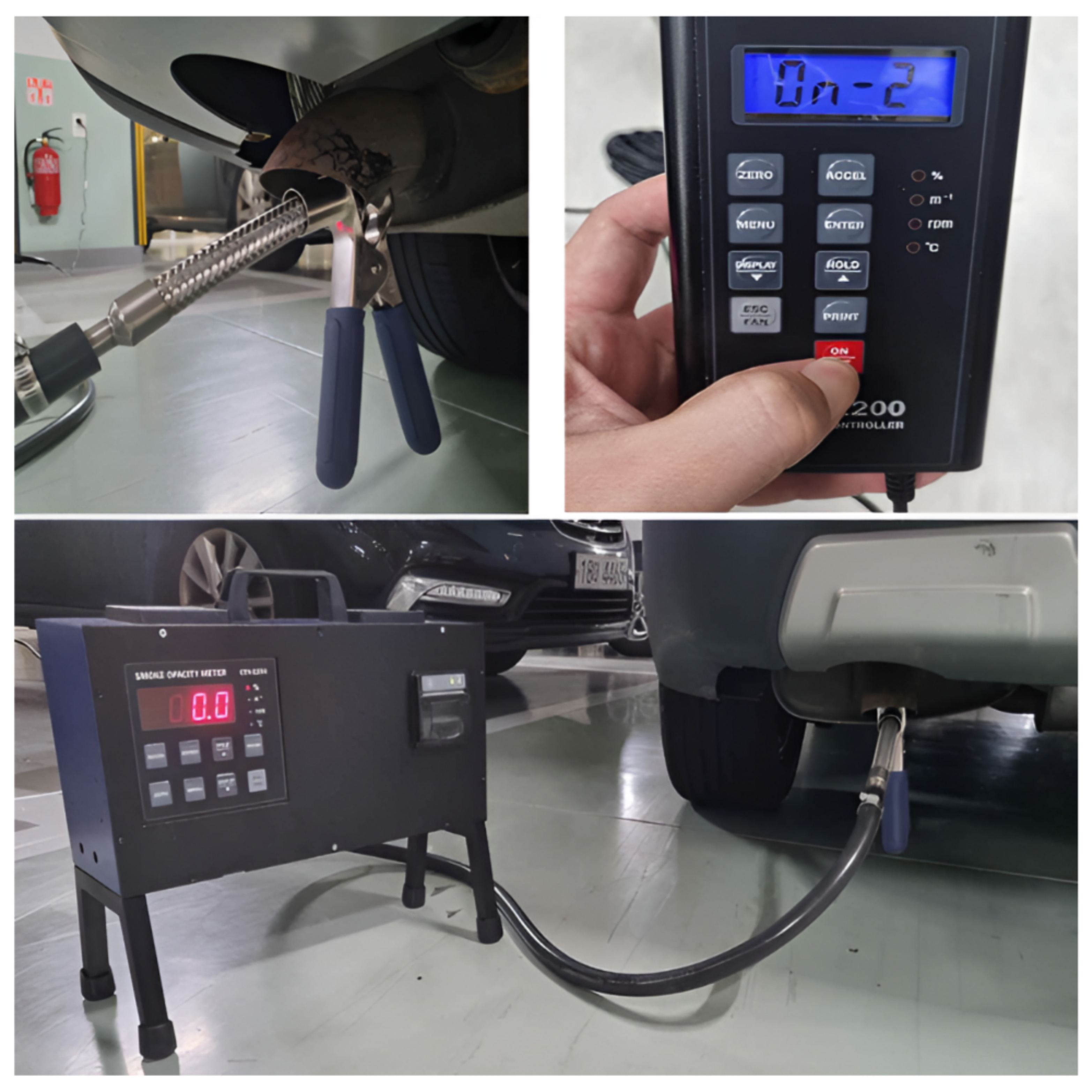 Motorcycle Engine Analyzer Vehicle Motorcycle Emissions Analyzer Diesel Gasoline CO₂ Inspection ...