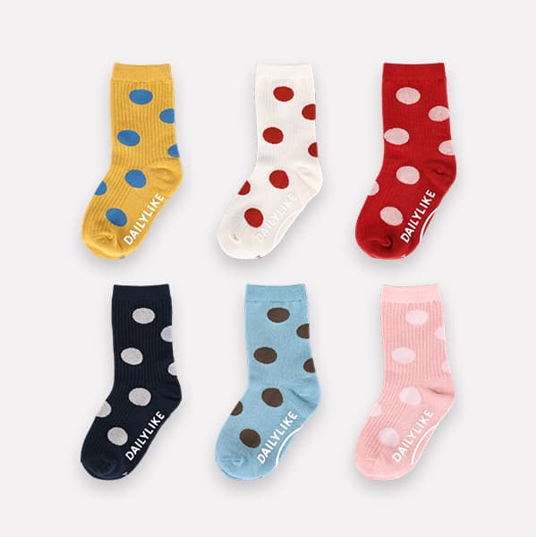Daily dot kids socks 6P _ 01 Set