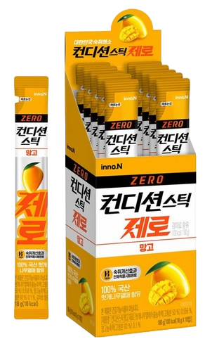 HK inno_N Condition Stick Zero Sugar Mango Flavor 18g x 10 Sticks Hangover Relief Jelly
