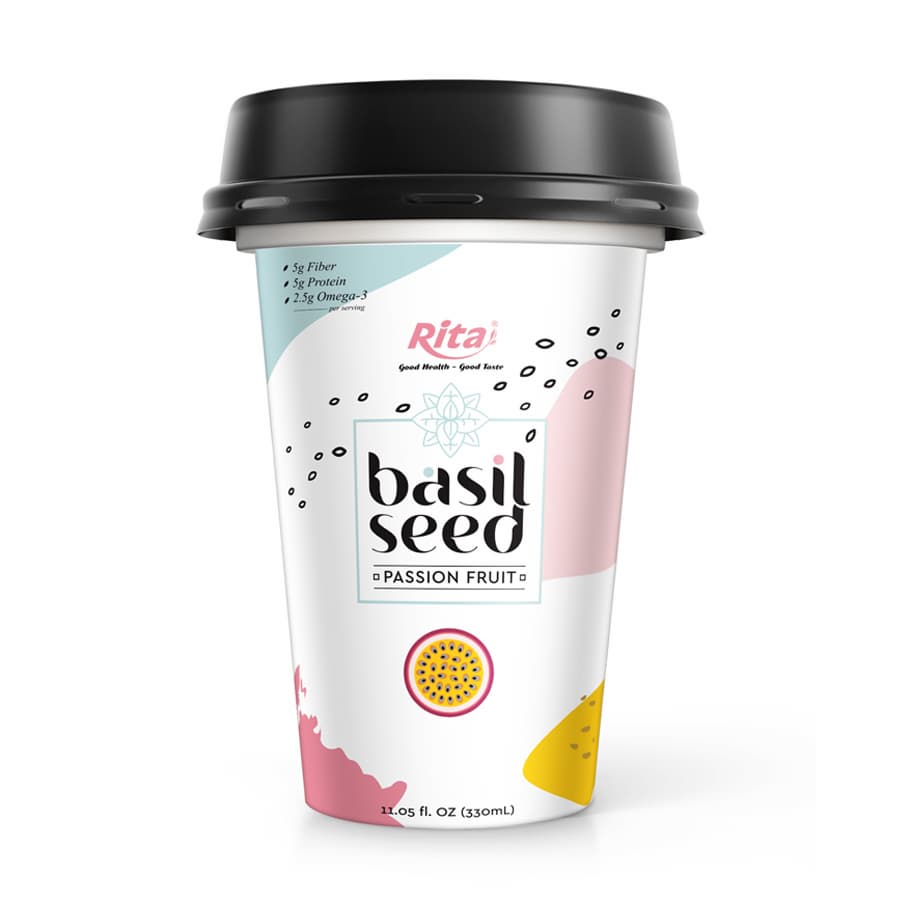 PP Cup 330ml Basil Seed With Passion Fruit