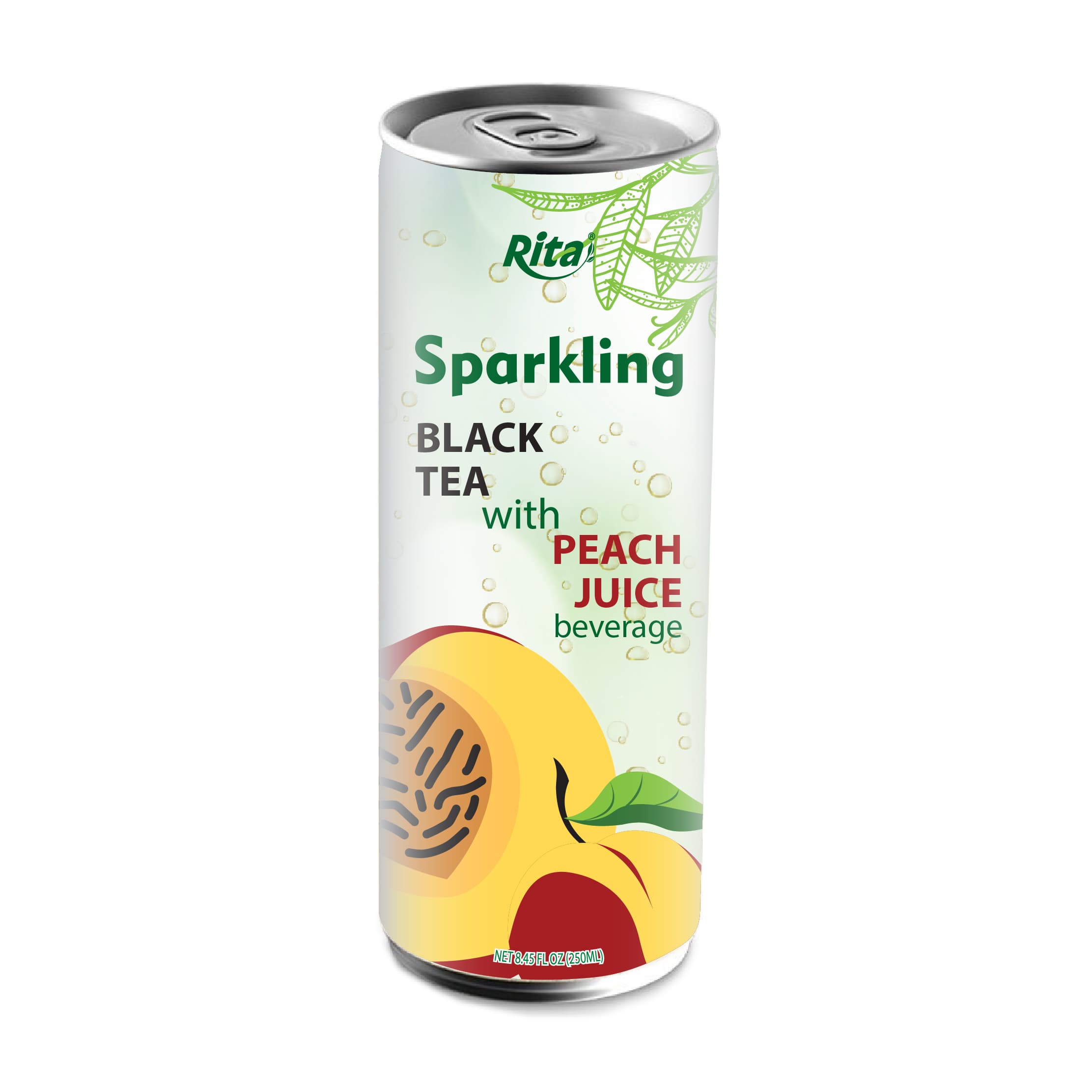 250ml Sparkling Black tea with peach juice  from RITA Juice