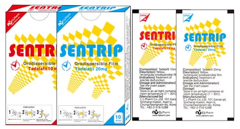 Sentrip Oral Dissolving Film 10mg_20mg_Treatment for Erectile dysfunction_