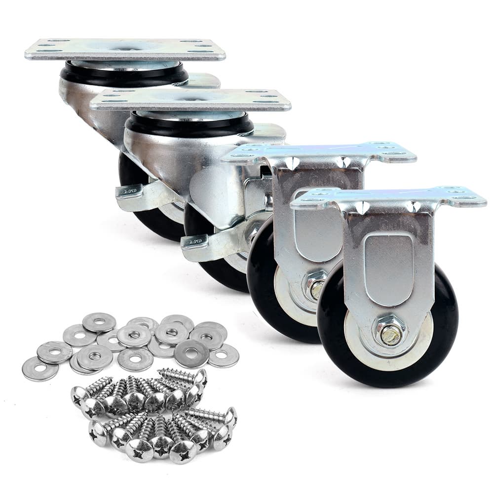 3 inch with 2 Swivel Plate Brake Casters and 2 Fixed Plate