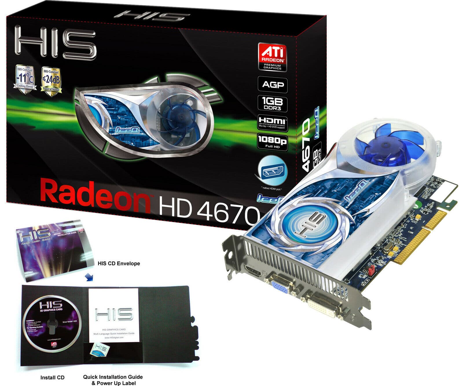 HIS ATI Radeon HD 4670 1GB DDR3 AGP 4x_8x Graphic Card